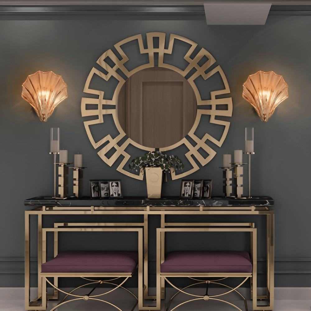 CoastalGleam – Applique in Vetro e Ottone con Minimalismo Ispirato alla Costa