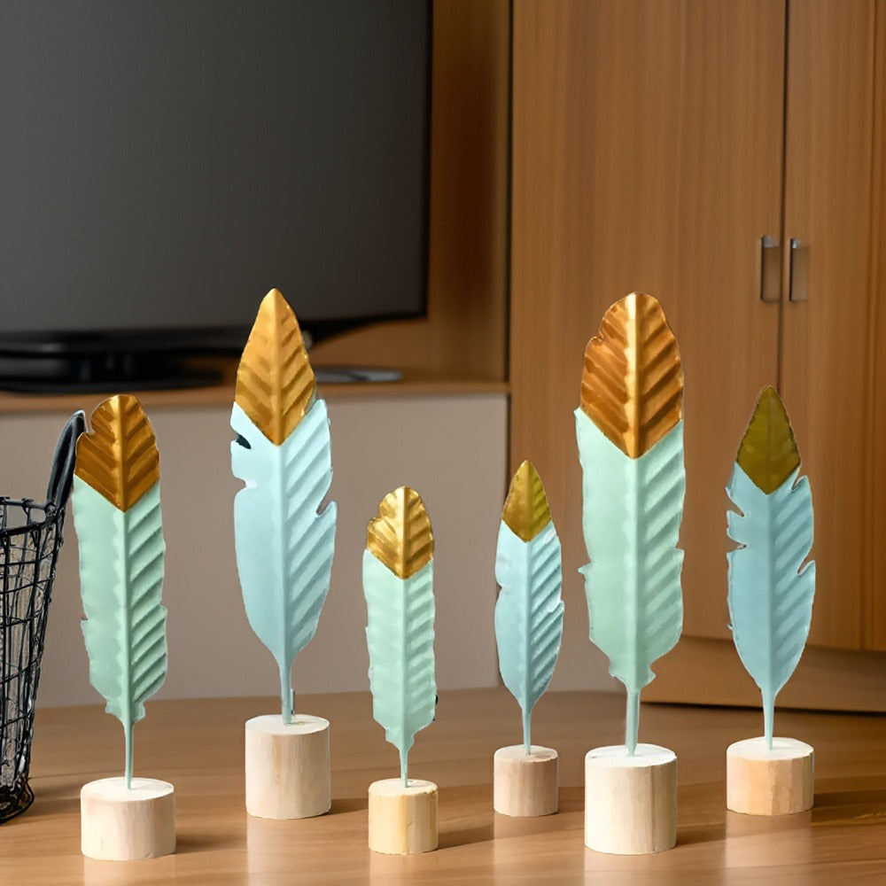 WoodFlair – Decorazioni in Legno Estetiche con Design a Piuma e Foglia