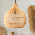WoveLuxe – Pendente Geometrico in Rattan dal Design Naturale