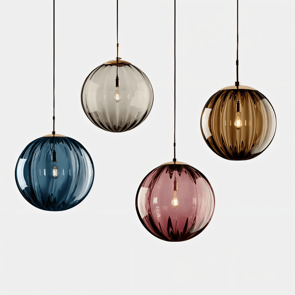 Glasora – Lampada a sospensione nordica con globi di vetro colorati