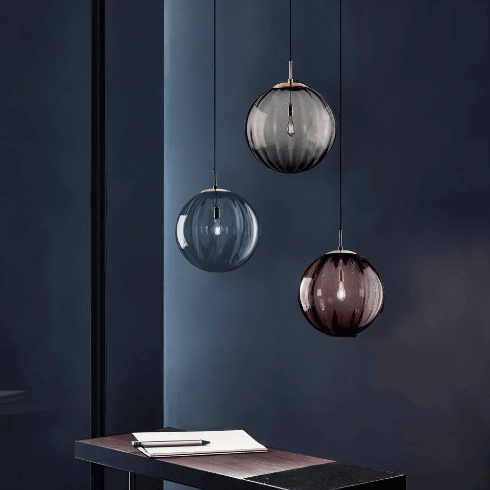 Glasora – Lampada a sospensione nordica con globi di vetro colorati