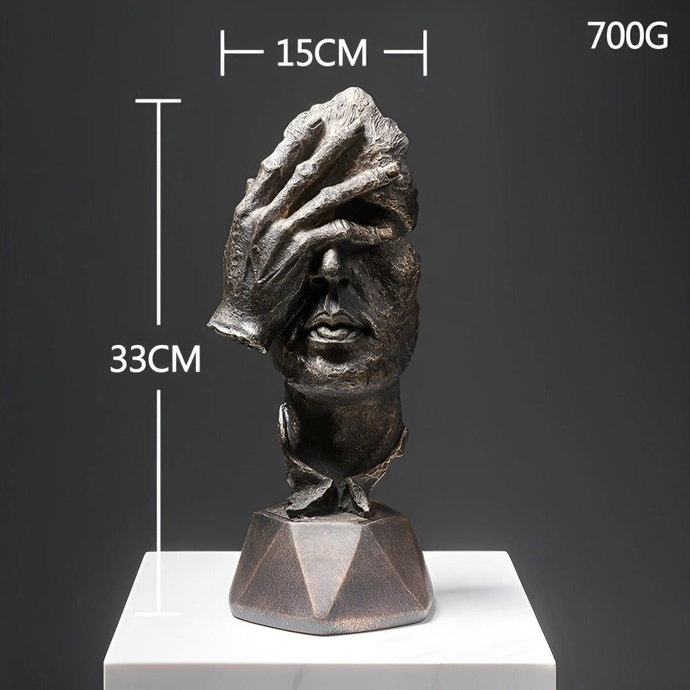 FaceImpress Scultura – Figura Astratta Creativa del Viso in Design Moderno
