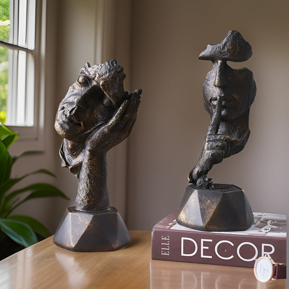 FaceImpress Scultura – Figura Astratta Creativa del Viso in Design Moderno
