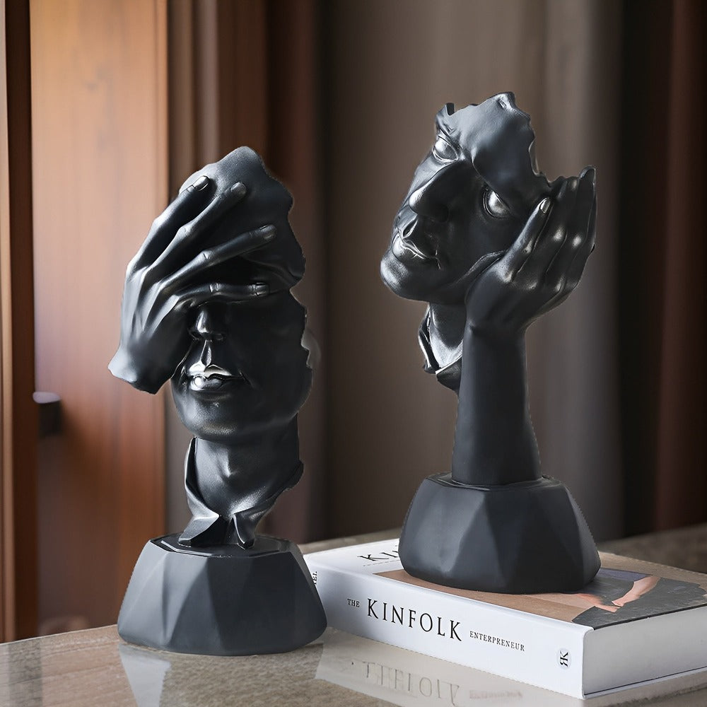 FaceImpress Scultura – Figura Astratta Creativa del Viso in Design Moderno
