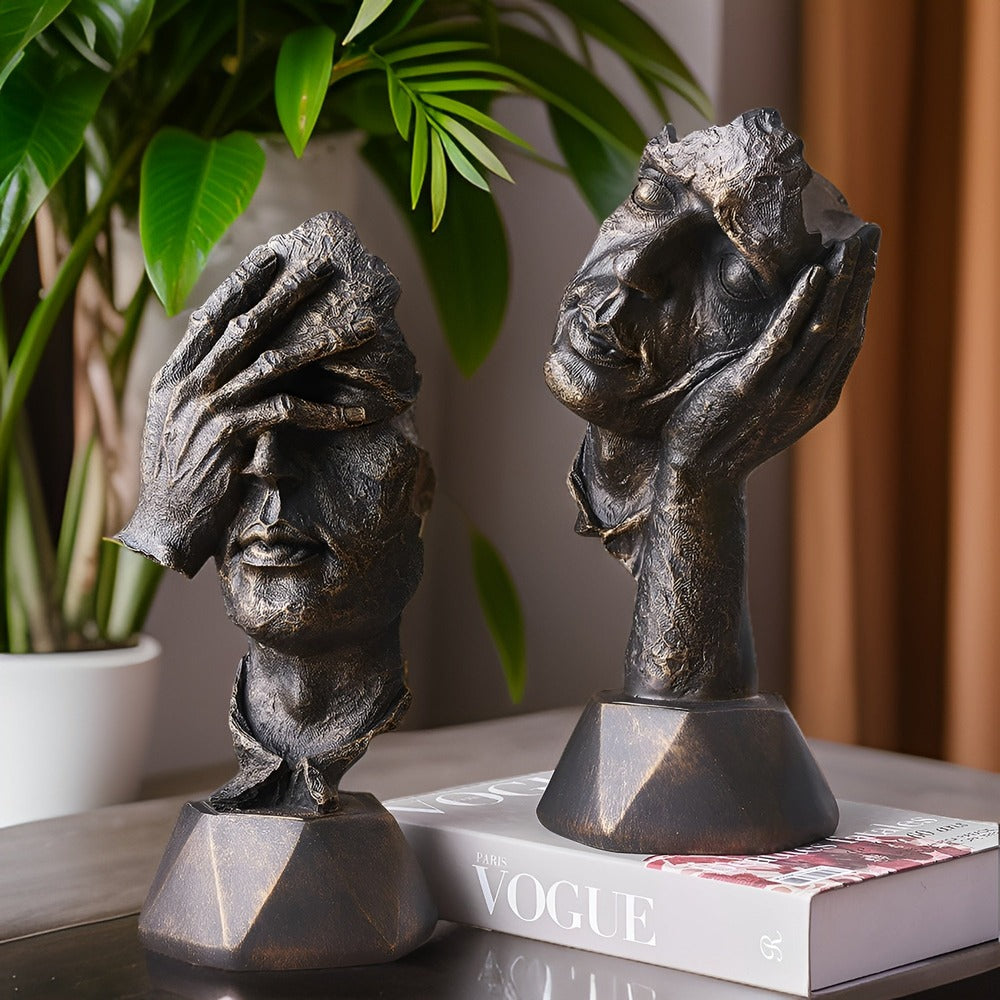FaceImpress Scultura – Figura Astratta Creativa del Viso in Design Moderno
