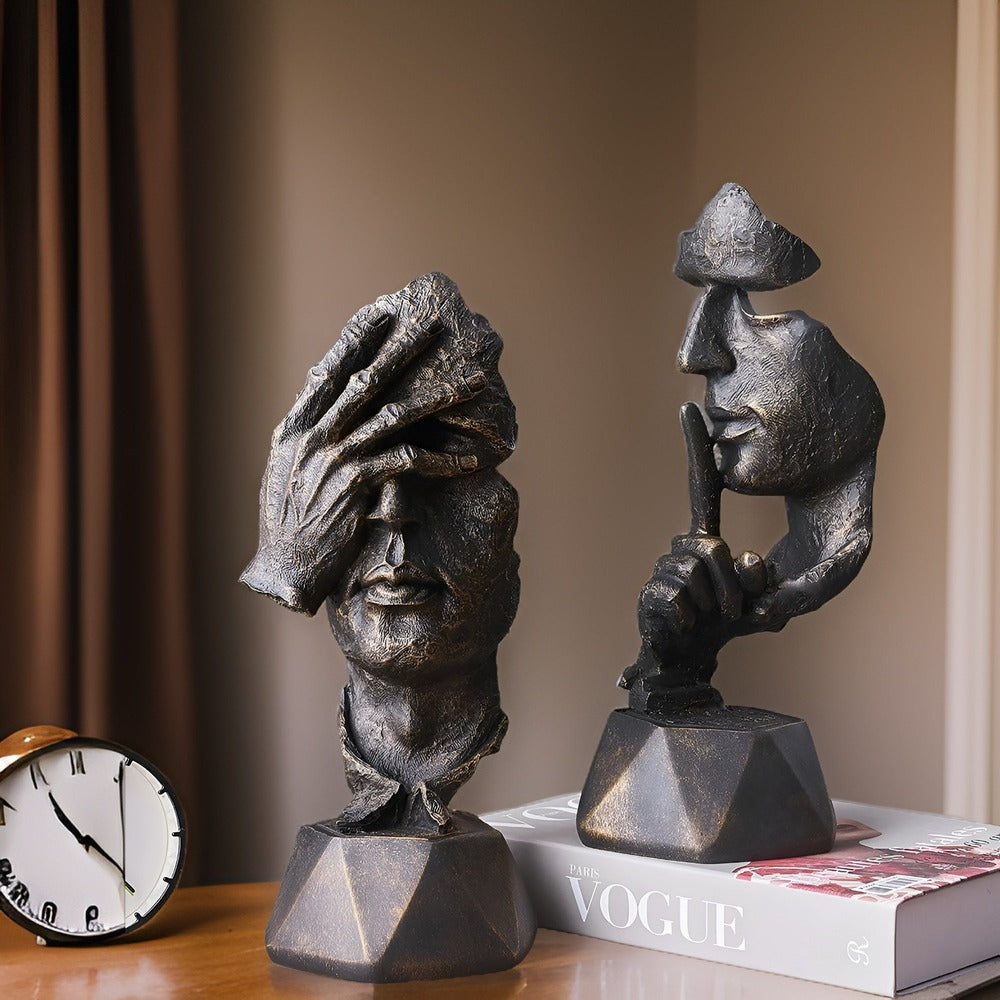 FaceImpress Scultura – Figura Astratta Creativa del Viso in Design Moderno