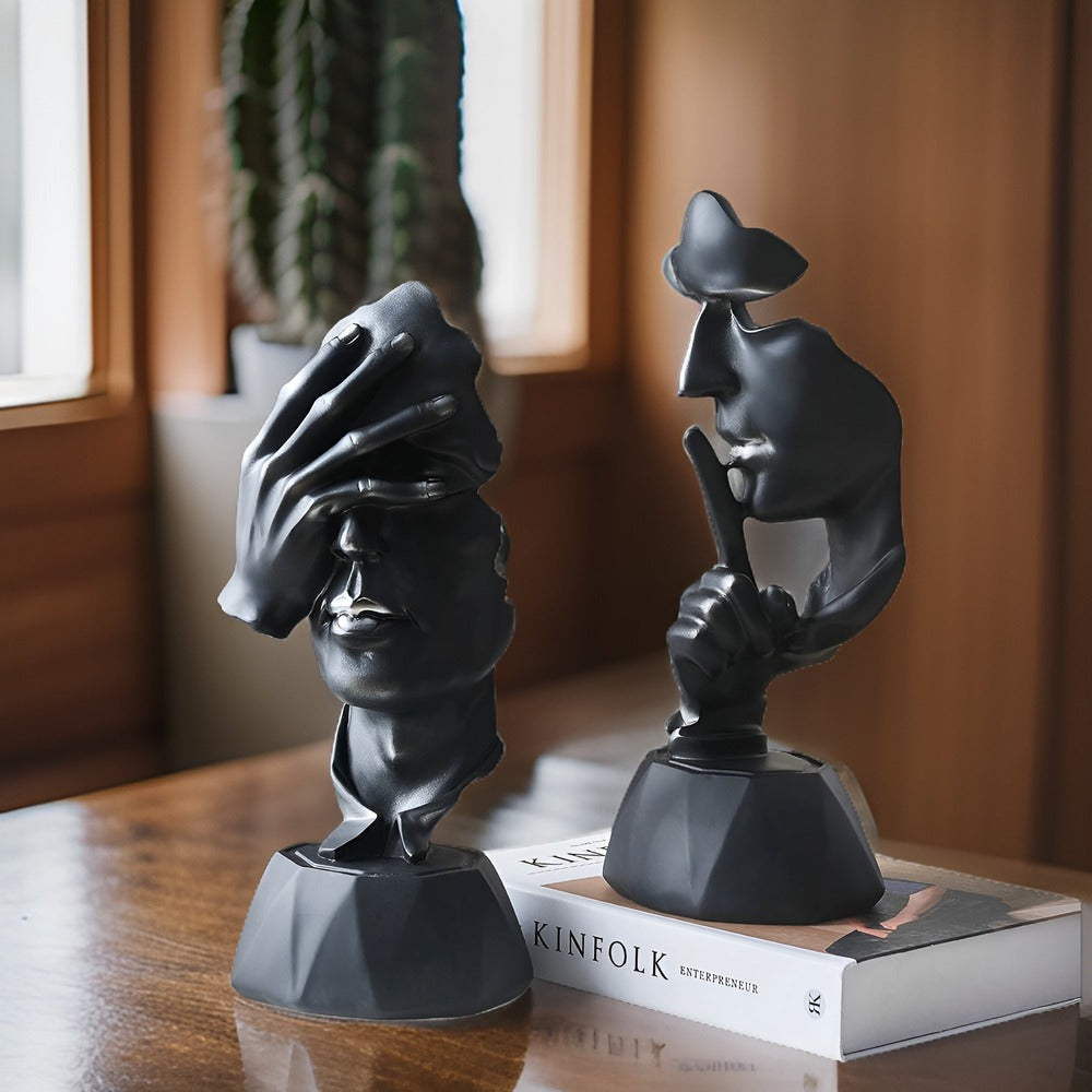 FaceImpress Scultura – Figura Astratta Creativa del Viso in Design Moderno