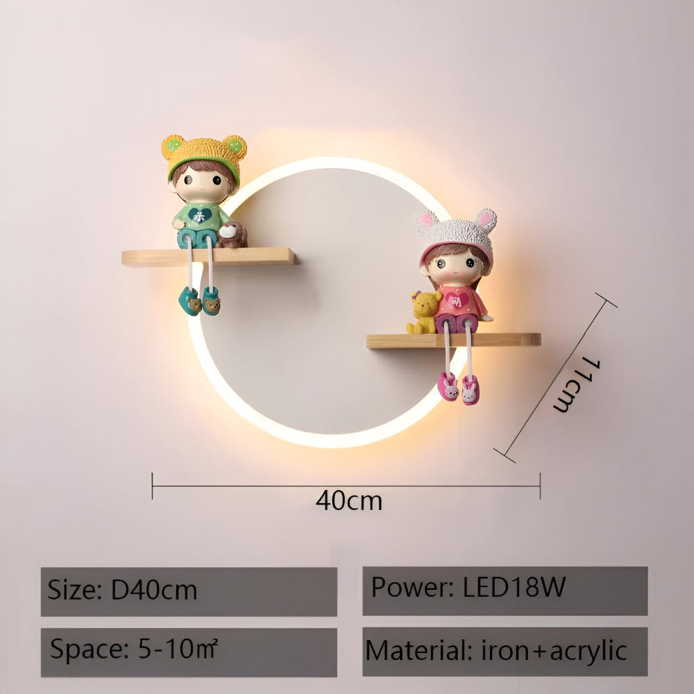 FanciToons – Lampada da Parete Giocosa per Stanza dei Bambini | Incantevole Illuminazione LED in Design Colorato
