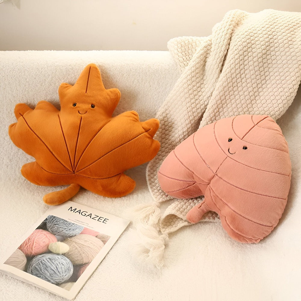 LeafNest Cuscino – Morbido Cuscino Decorativo a Forma di Foglia