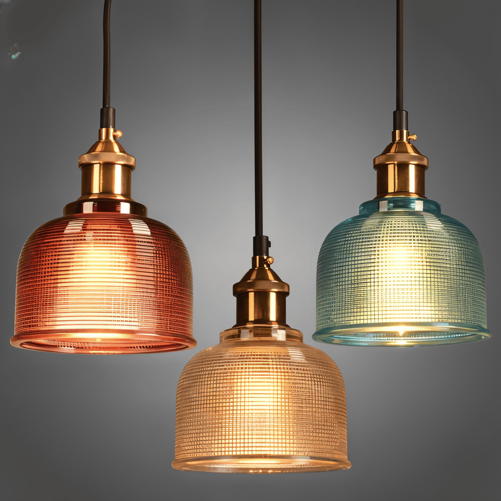 LuméBell – Lampada a Soffitto in Vetro Colorato Retro con Design Moderno