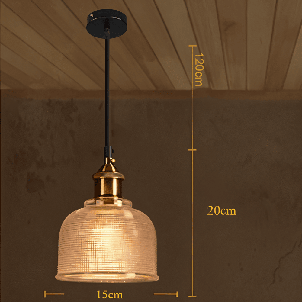 LuméBell – Lampada a Soffitto in Vetro Colorato Retro con Design Moderno