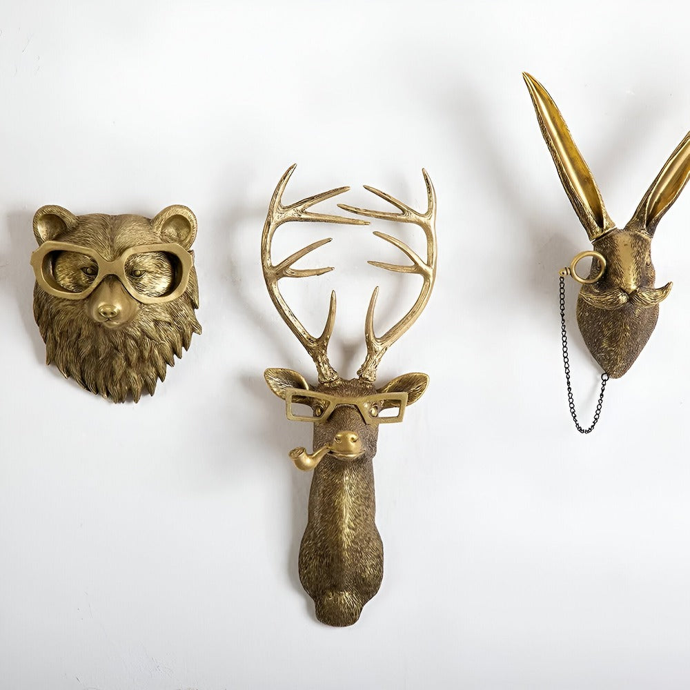 WallRegal Dekorkrok – Elegante Testa di Animale per un'Esposizione da Parete Stilosa