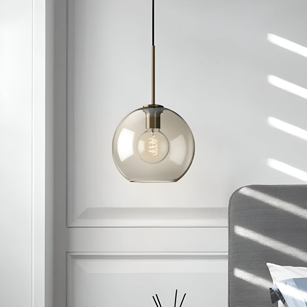 Clairon – Lampada a sospensione in vetro trasparente con design industriale per soffitti