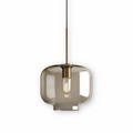 Clairon – Lampada a sospensione in vetro trasparente con design industriale per soffitti