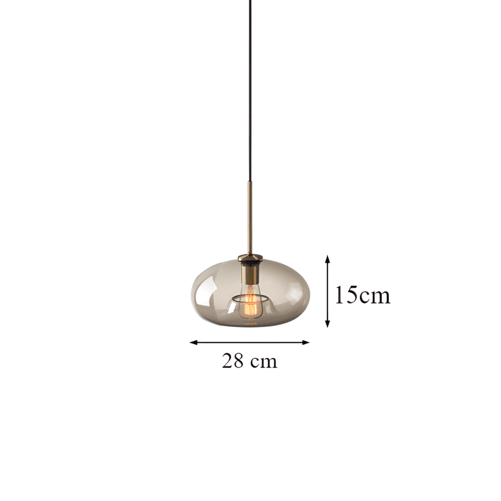 Clairon – Lampada a sospensione in vetro trasparente con design industriale per soffitti