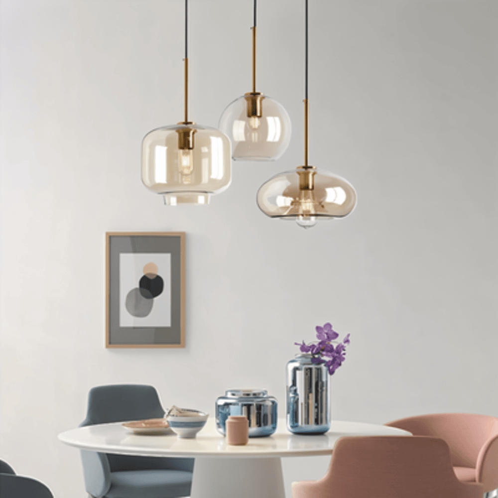 Clairon – Lampada a sospensione in vetro trasparente con design industriale per soffitti