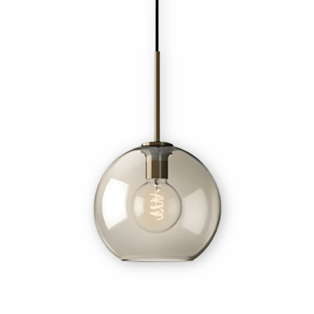Clairon – Lampada a sospensione in vetro trasparente con design industriale per soffitti