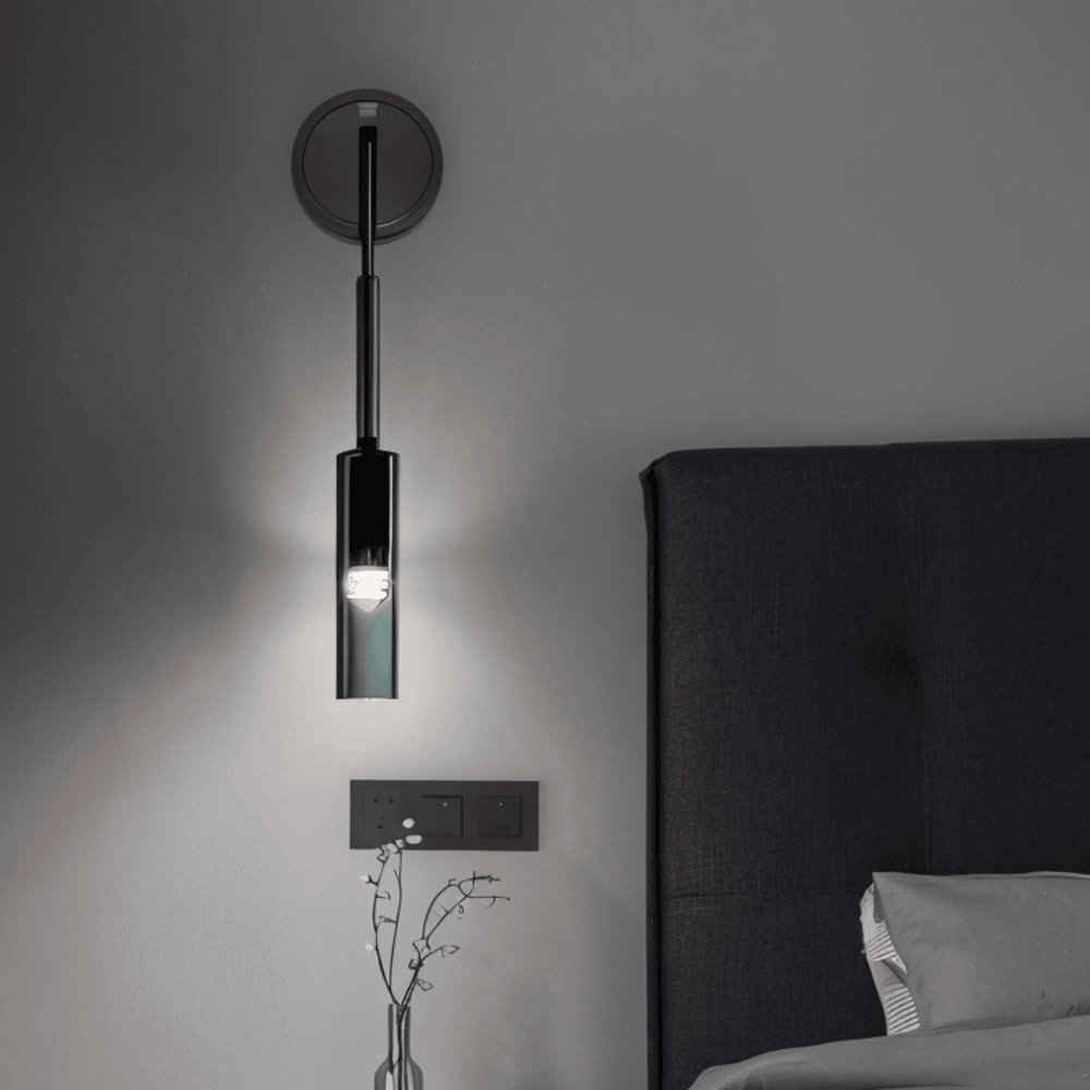 SmokyGlow – Applique da Parete Grigio Cristallo | Design Minimalista in Vetro Fumè con Illuminazione LED Calda
