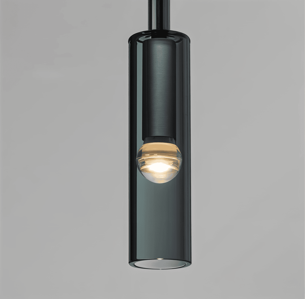 SmokyGlow – Applique da Parete Grigio Cristallo | Design Minimalista in Vetro Fumè con Illuminazione LED Calda