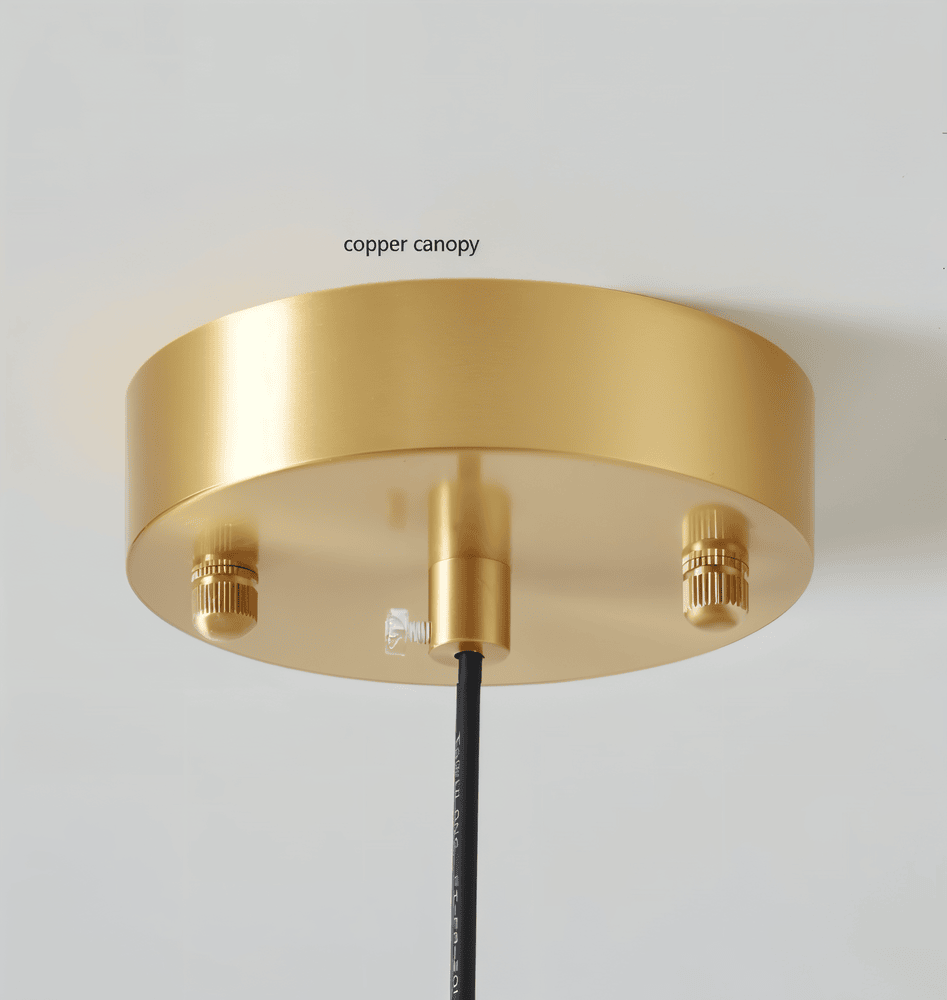 CopperDome – Lampada a sospensione retro Bauhaus in vetro e rame