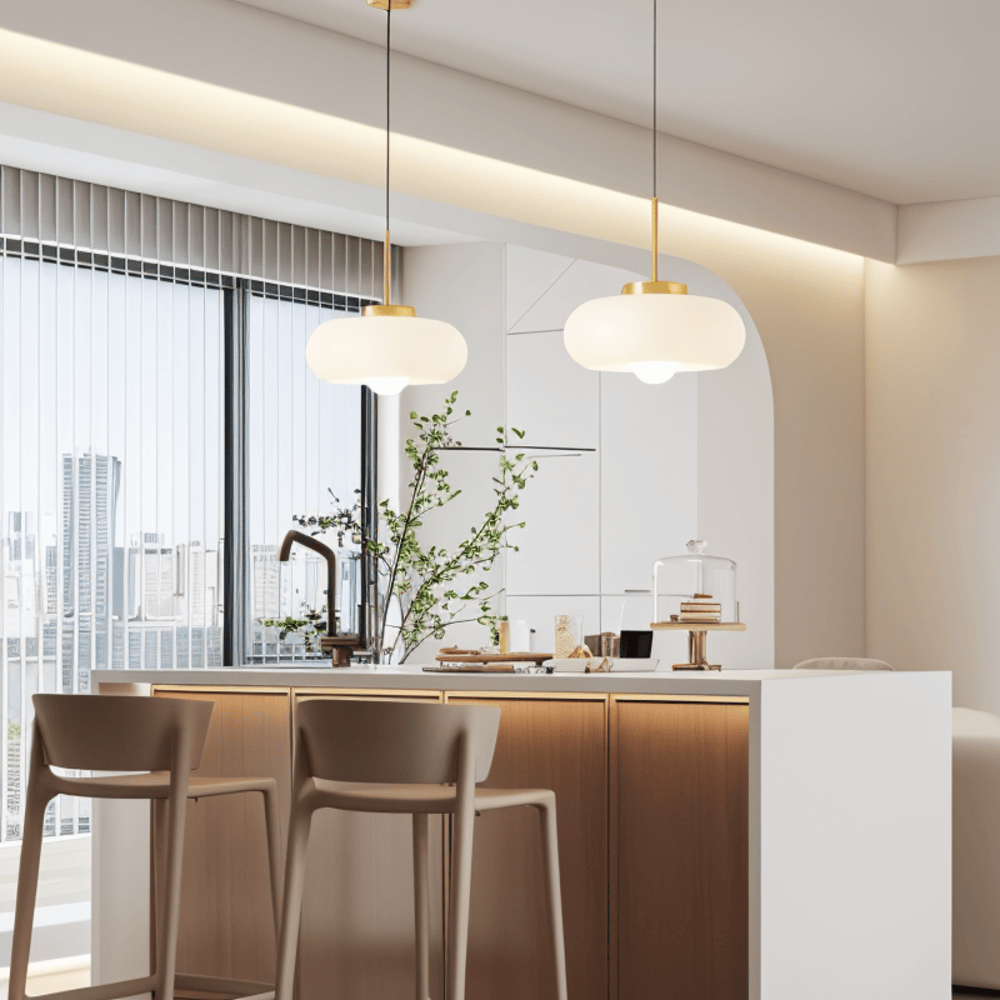 CopperDome – Lampada a sospensione retro Bauhaus in vetro e rame