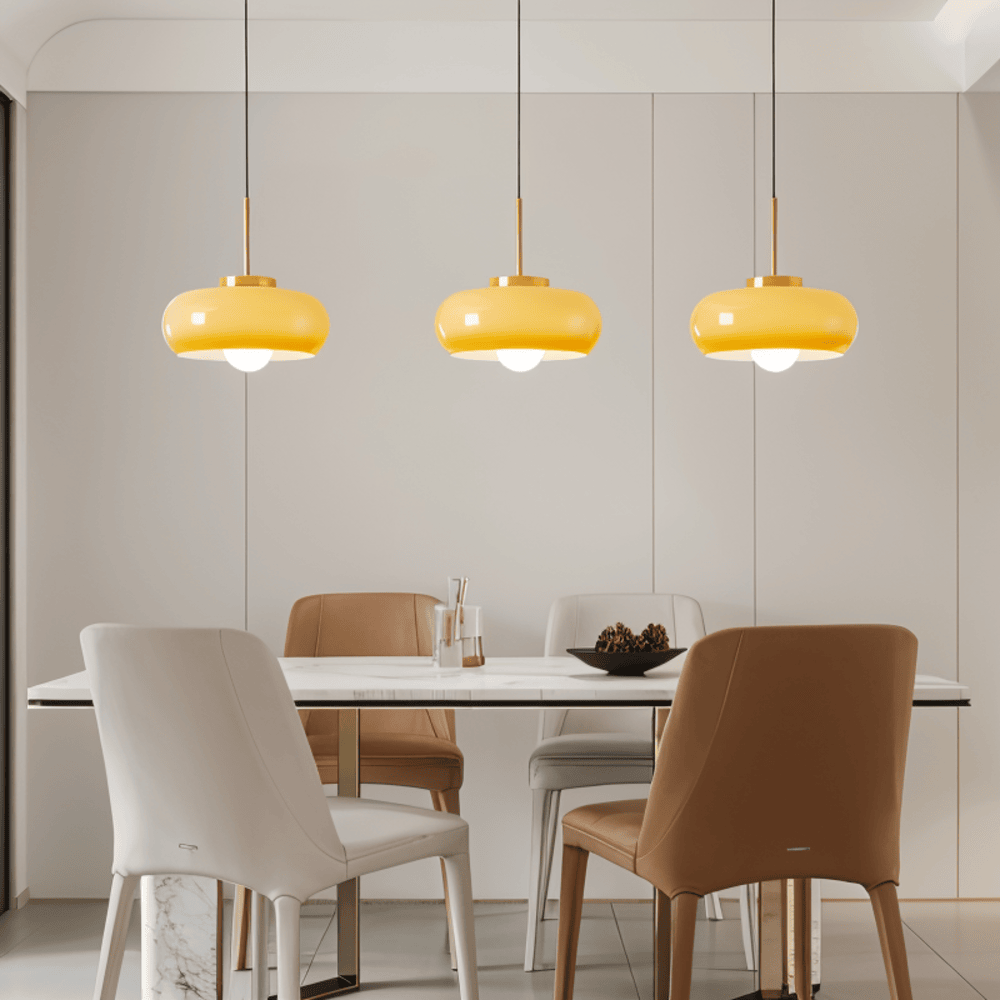CopperDome – Lampada a sospensione retro Bauhaus in vetro e rame