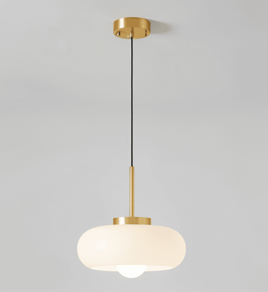 CopperDome – Lampada a sospensione retro Bauhaus in vetro e rame