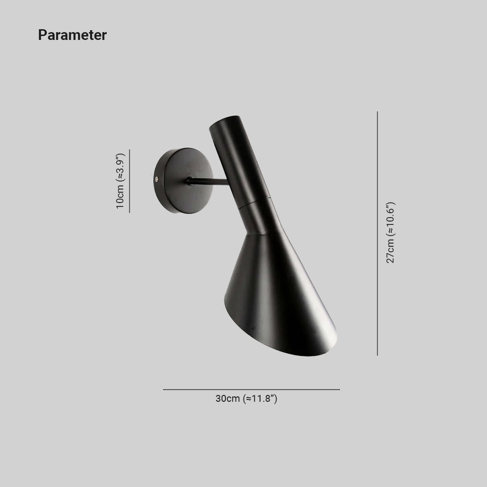 LumoArc – Lampada da Parete LED Nera Regolabile per Ambienti Moderni