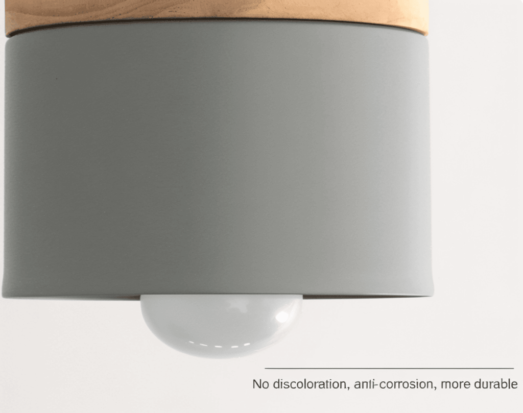 Cylinder Chic – Lampada a Sospensione in Metallo e Legno Caldo