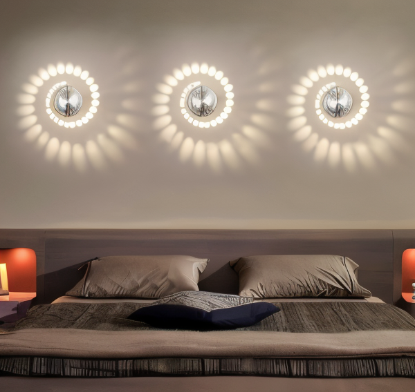 SpiraGlow – Lampada a Muro LED Cilindrica con Effetti Spiraliformi Colorati