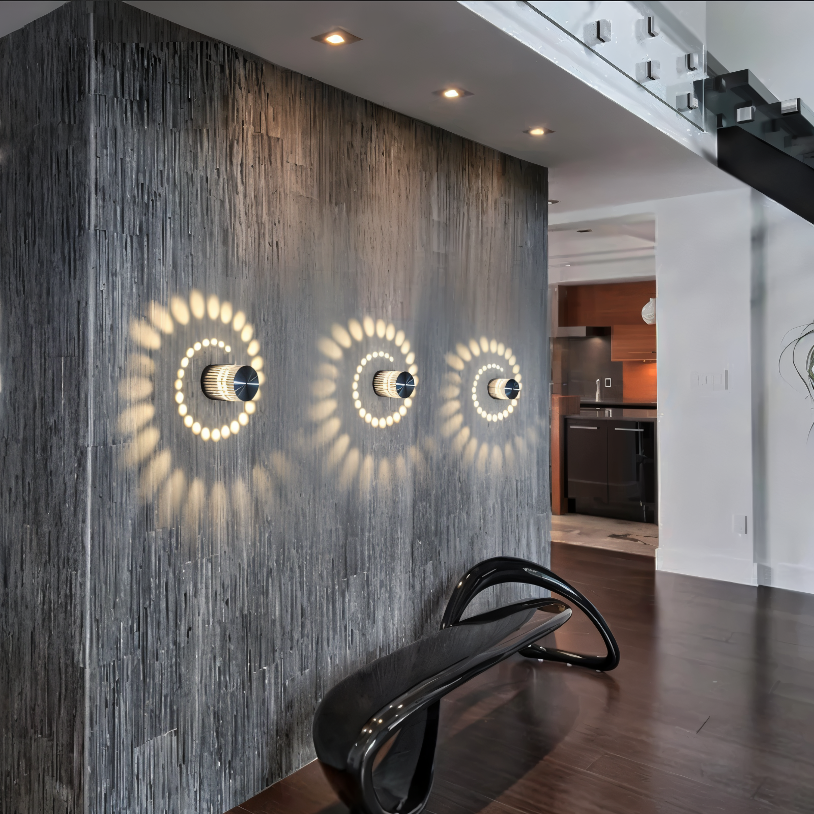 SpiraGlow – Lampada a Muro LED Cilindrica con Effetti Spiraliformi Colorati