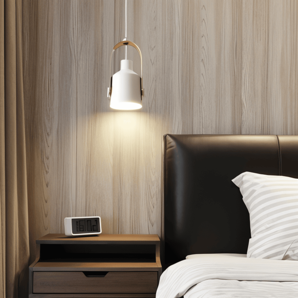 NordBeam – Sospensione in Metallo Regolabile con Dettagli in Legno