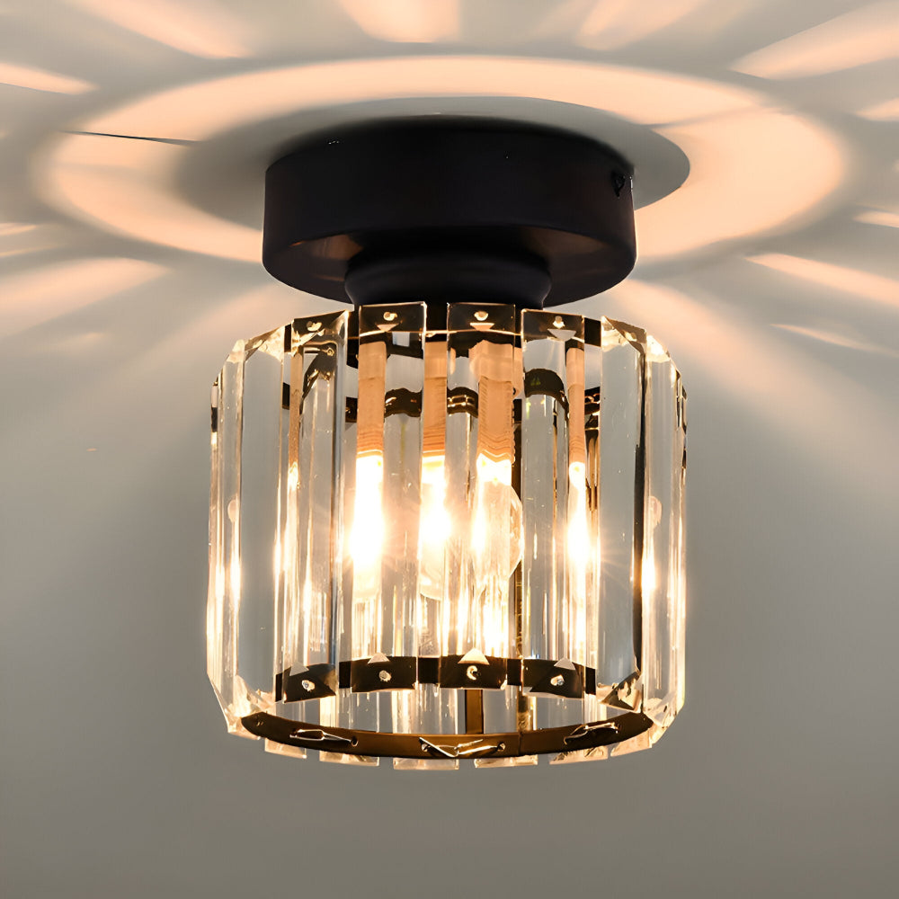 LumiCorr – Lampada da soffitto moderna minimalista con dettagli in cristallo