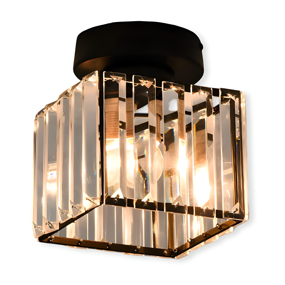 LumiCorr – Lampada da soffitto moderna minimalista con dettagli in cristallo