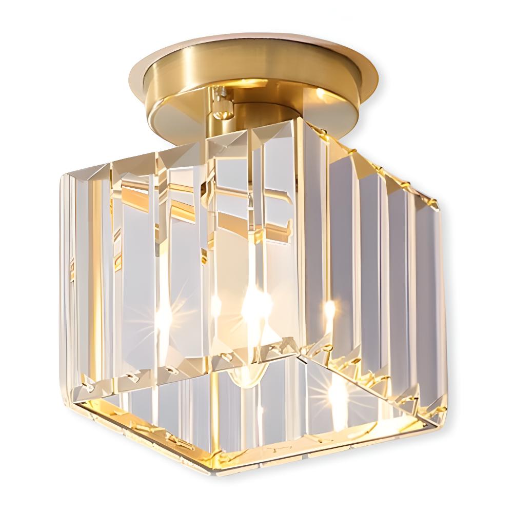 LumiCorr – Lampada da soffitto moderna minimalista con dettagli in cristallo