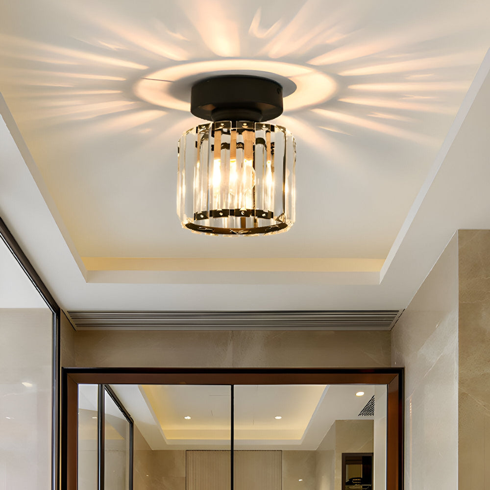 LumiCorr – Lampada da soffitto moderna minimalista con dettagli in cristallo