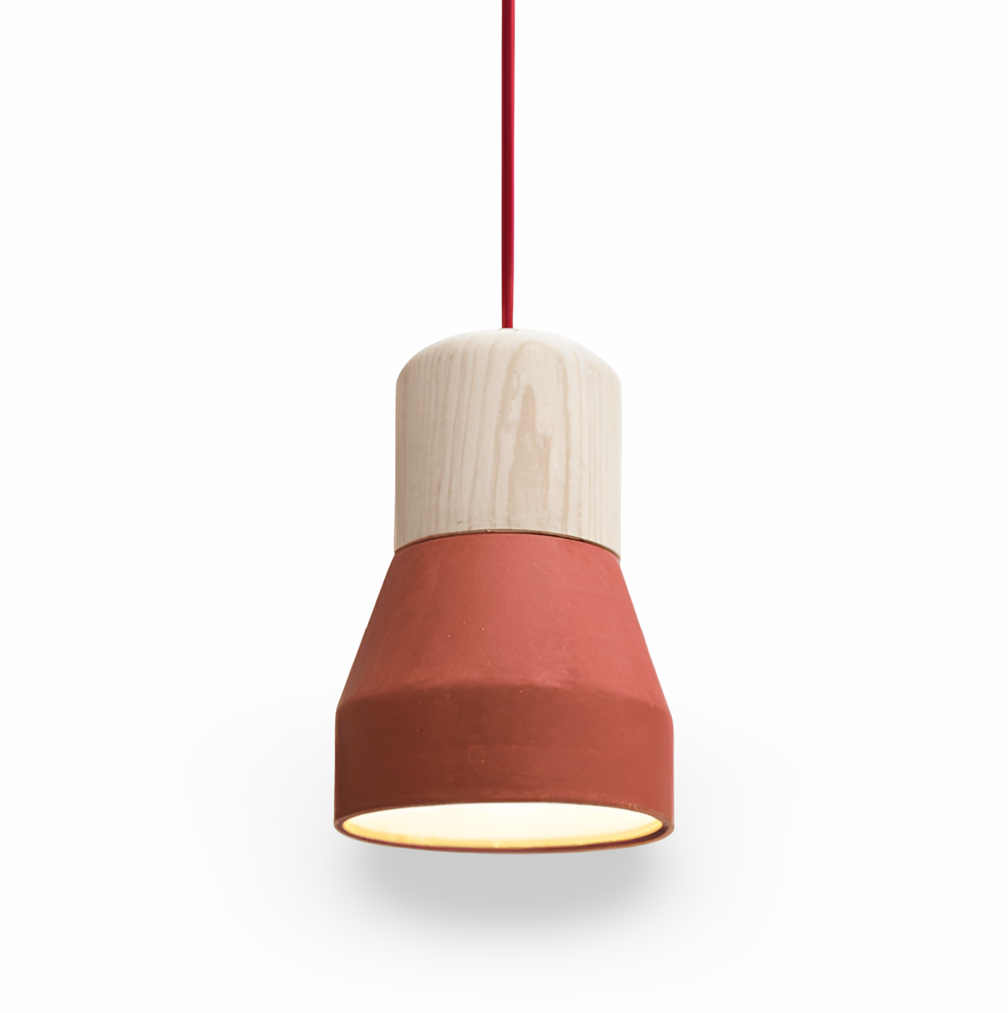 MixTint – Lampadario in Cemento con Bellissimi Inserti in Legno