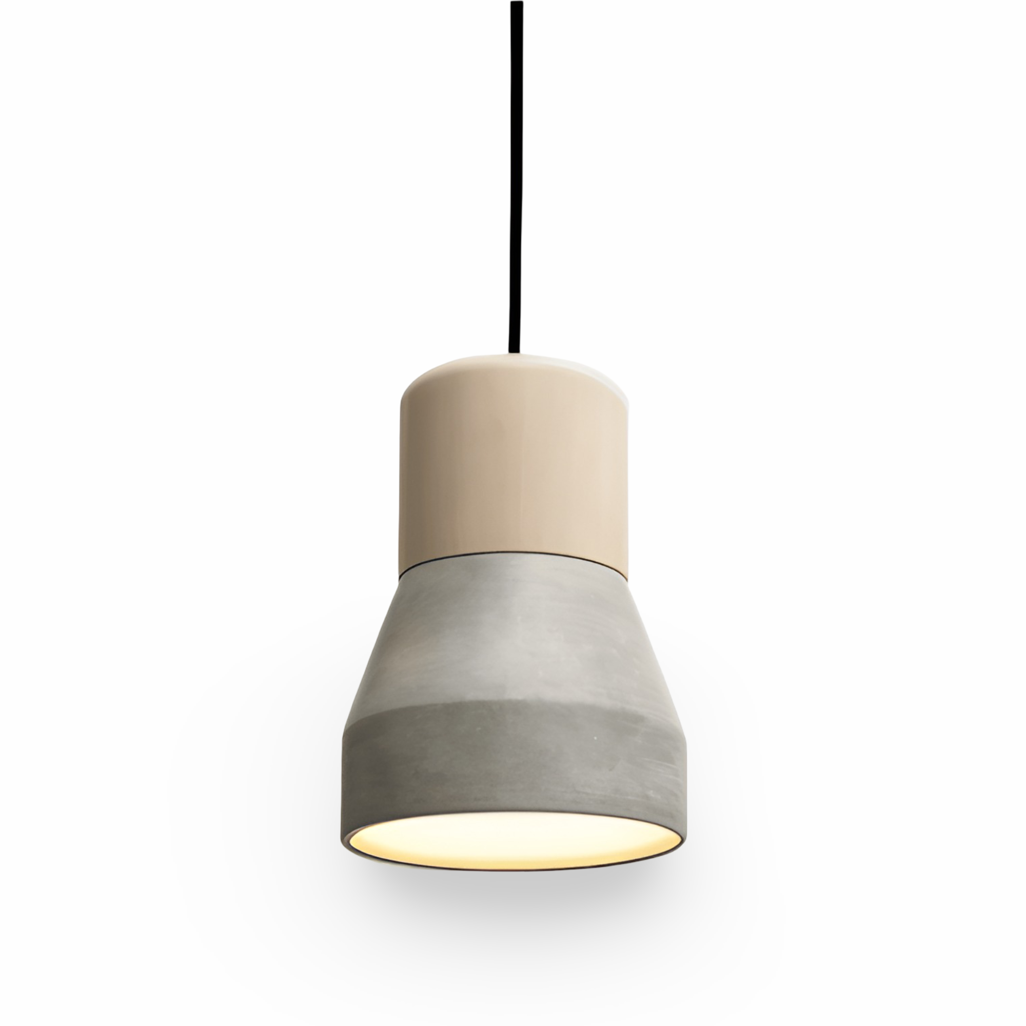 MixTint – Lampadario in Cemento con Bellissimi Inserti in Legno