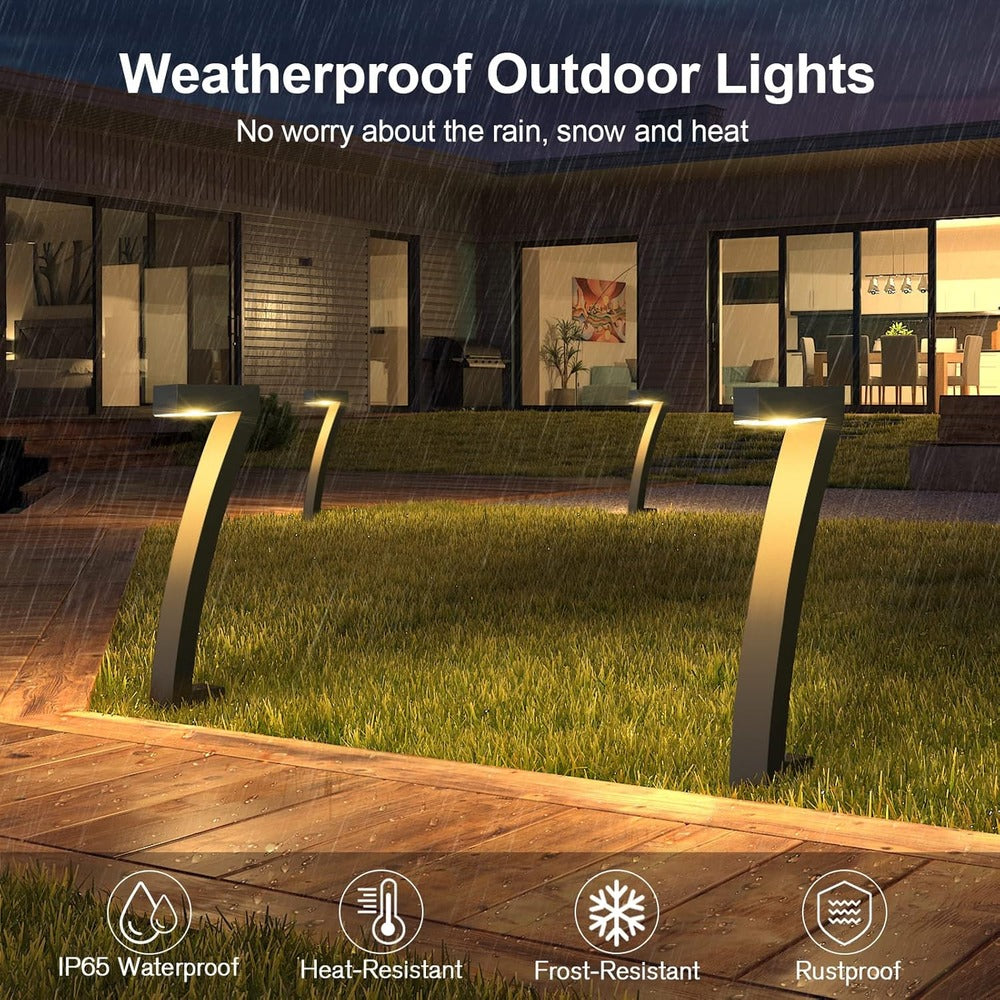 LumiCurve Garden – Illuminazione Solare Moderna in Set per Giardini e Viali