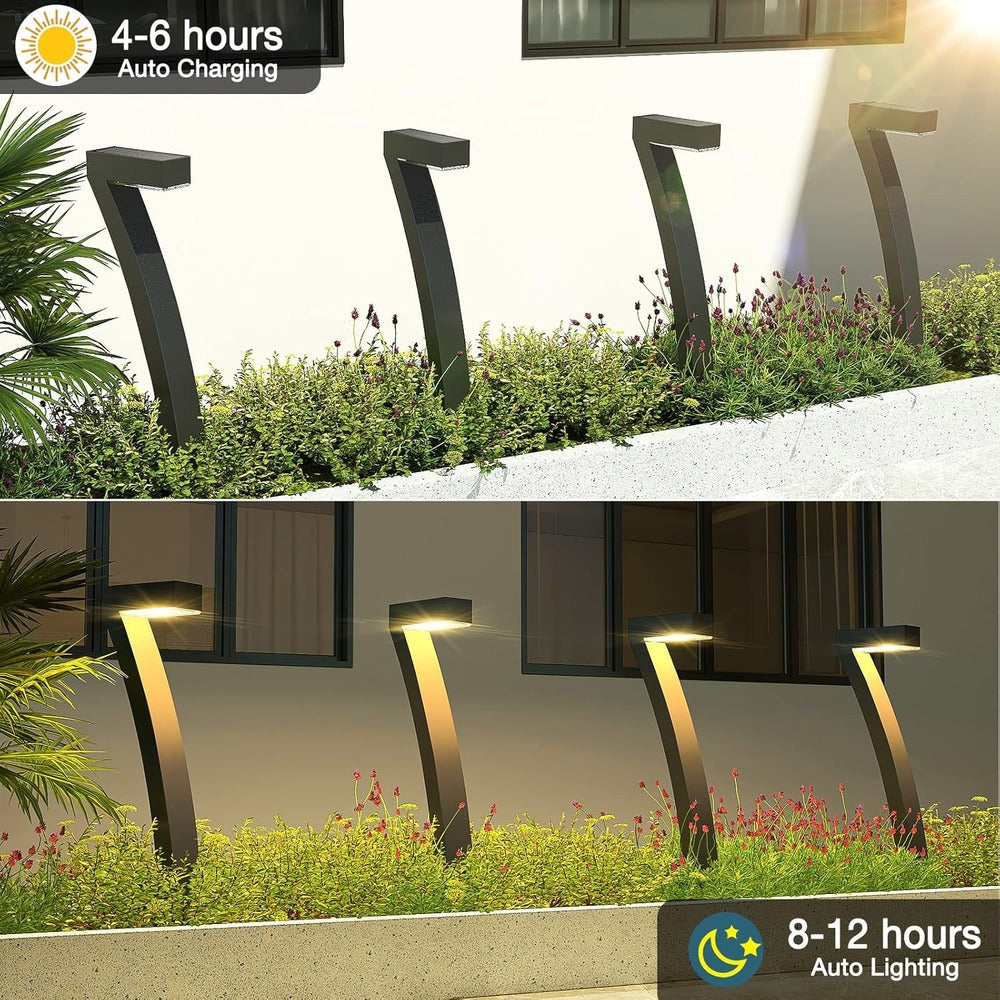 LumiCurve Garden – Illuminazione Solare Moderna in Set per Giardini e Viali