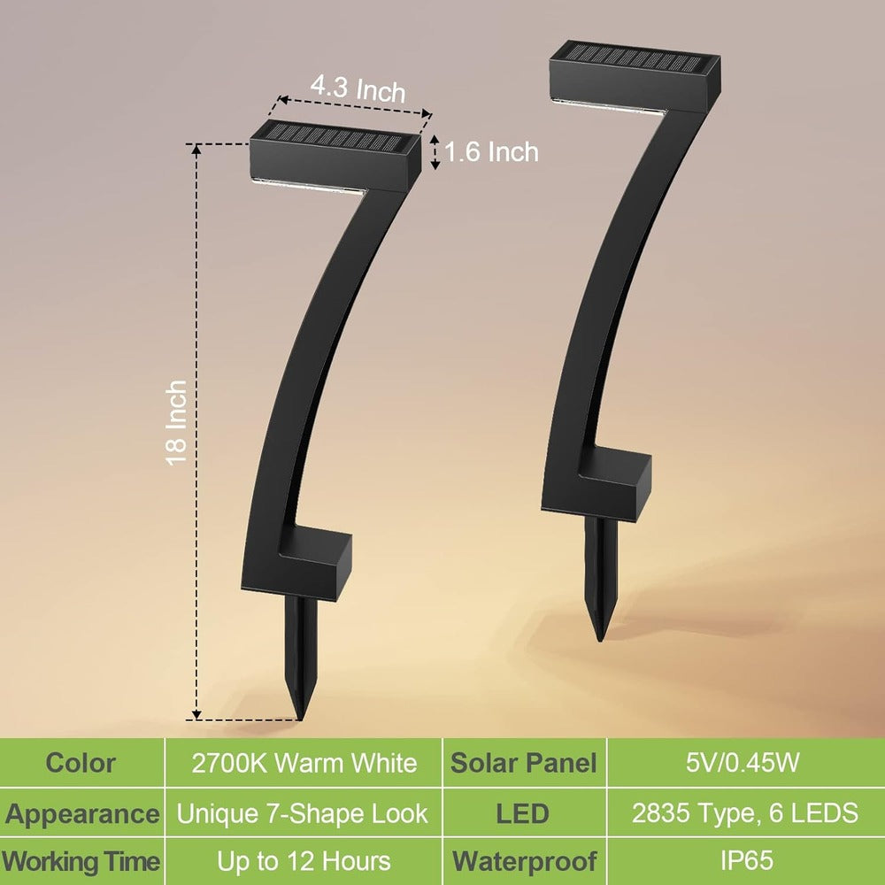 LumiCurve Garden – Illuminazione Solare Moderna in Set per Giardini e Viali
