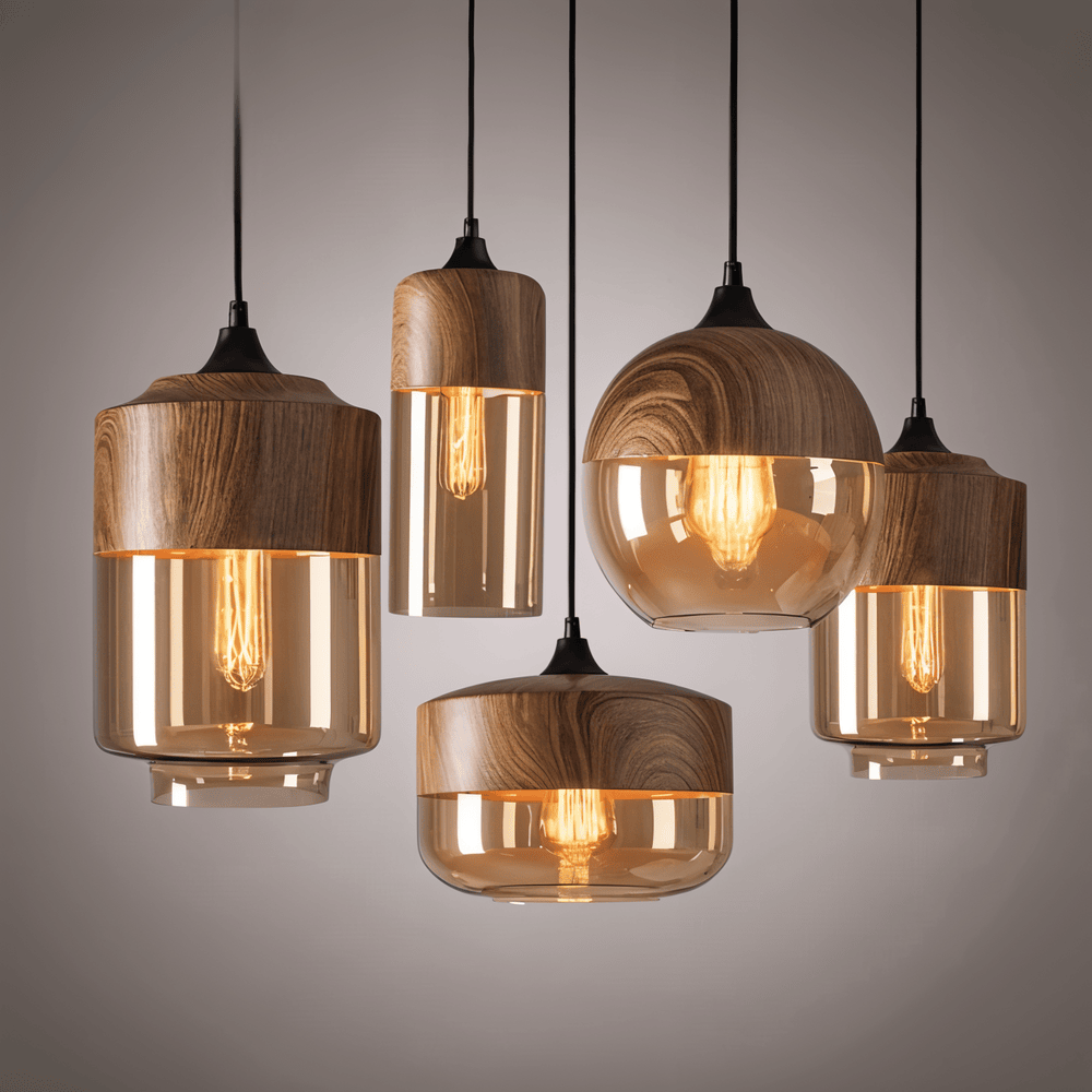 Loftoria – Lampada a sospensione retro-moderna in vetro
