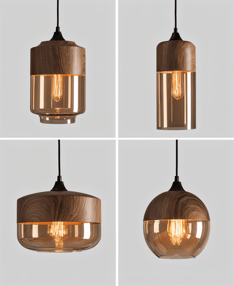 Loftoria – Lampada a sospensione retro-moderna in vetro