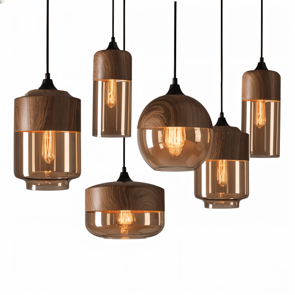 Loftoria – Lampada a sospensione retro-moderna in vetro