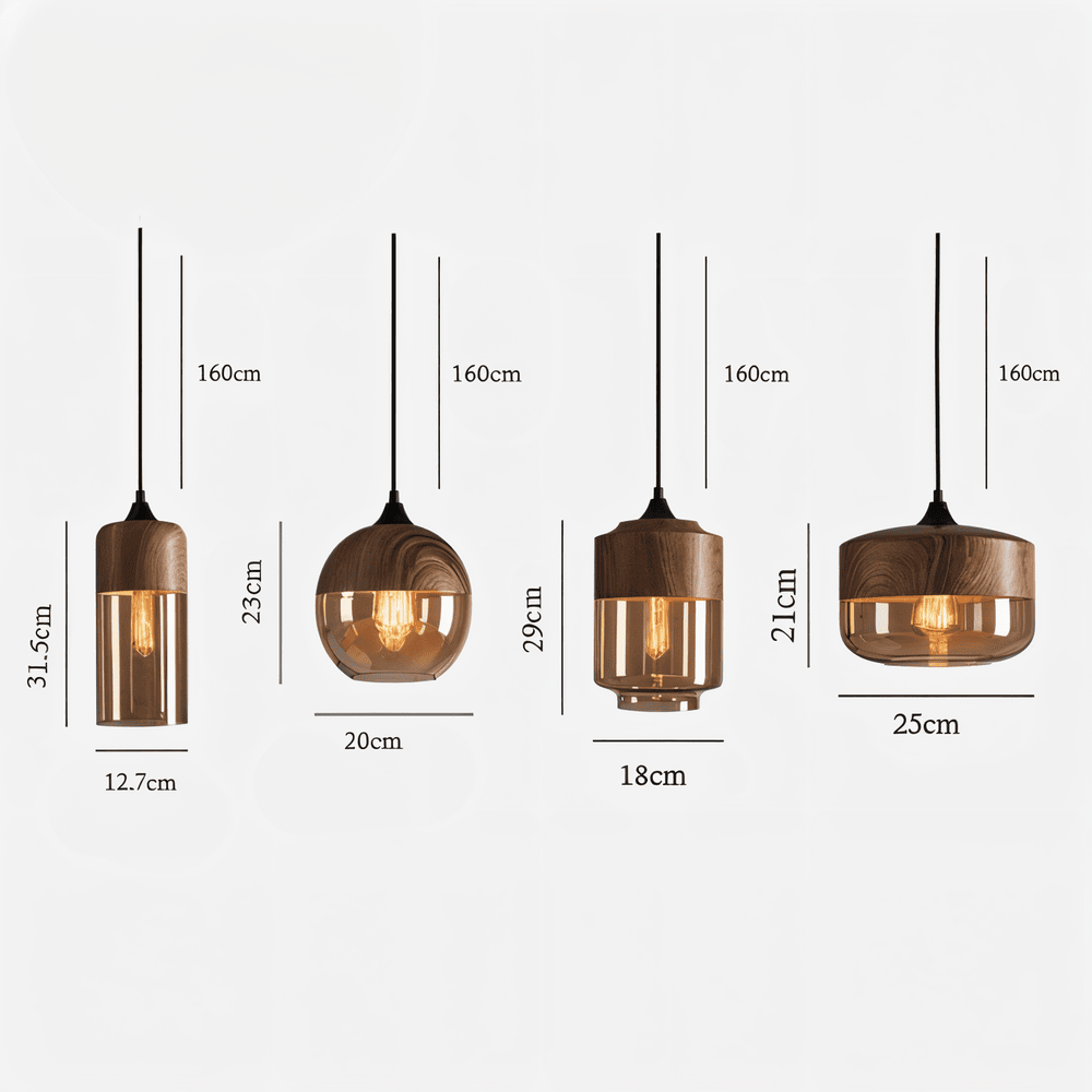 Loftoria – Lampada a sospensione retro-moderna in vetro