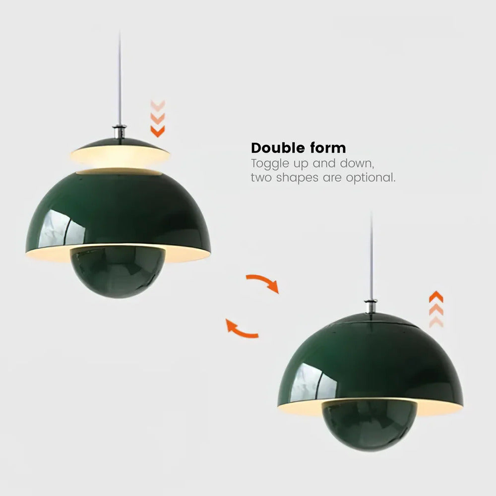 Floréal – Lampada a sospensione in metallo nordico a forma di fiore in design retrò