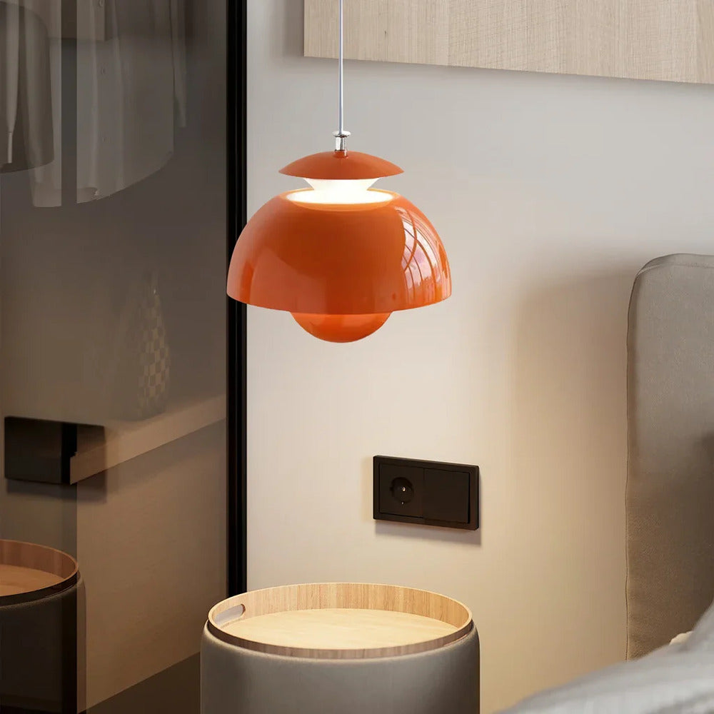Floréal – Lampada a sospensione in metallo nordico a forma di fiore in design retrò