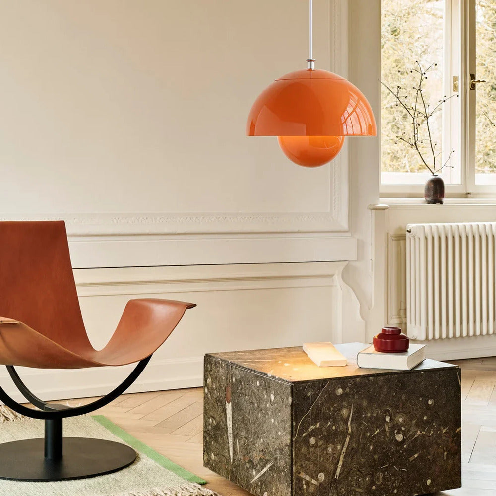 Floréal – Lampada a sospensione in metallo nordico a forma di fiore in design retrò