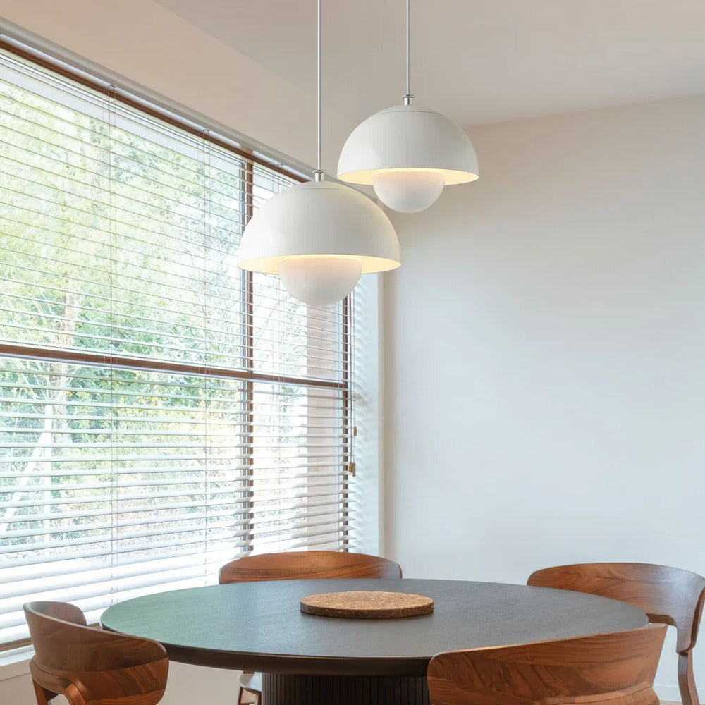 Floréal – Lampada a sospensione in metallo nordico a forma di fiore in design retrò