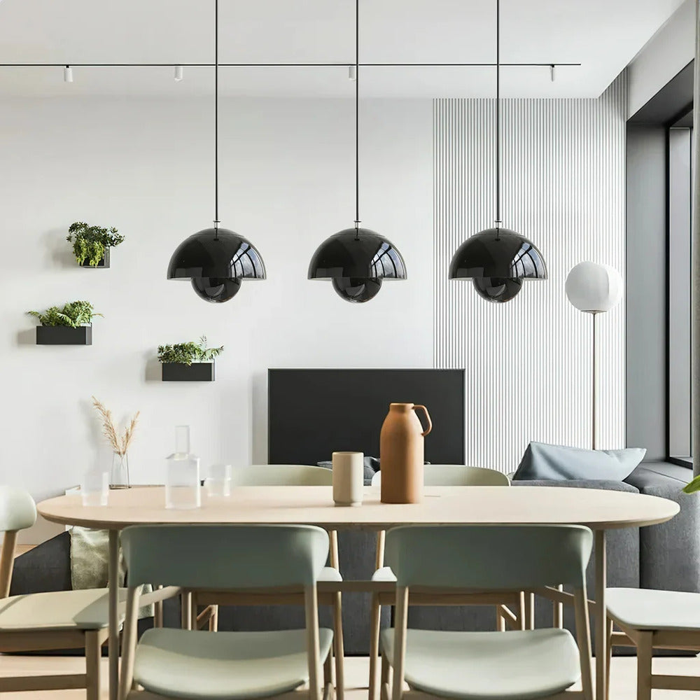 Floréal – Lampada a sospensione in metallo nordico a forma di fiore in design retrò